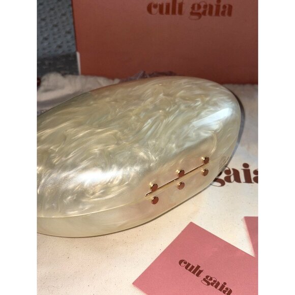 Cult Gaia Eviana Clutch in Ivory New with Box Womens Shoulder Bag Clutch - Picture 9 of 16